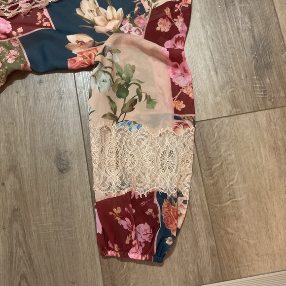 Sachin + Babi Patchwork Multicolor Floral Print Mini Dress Size Medium - Picture 7 of 15